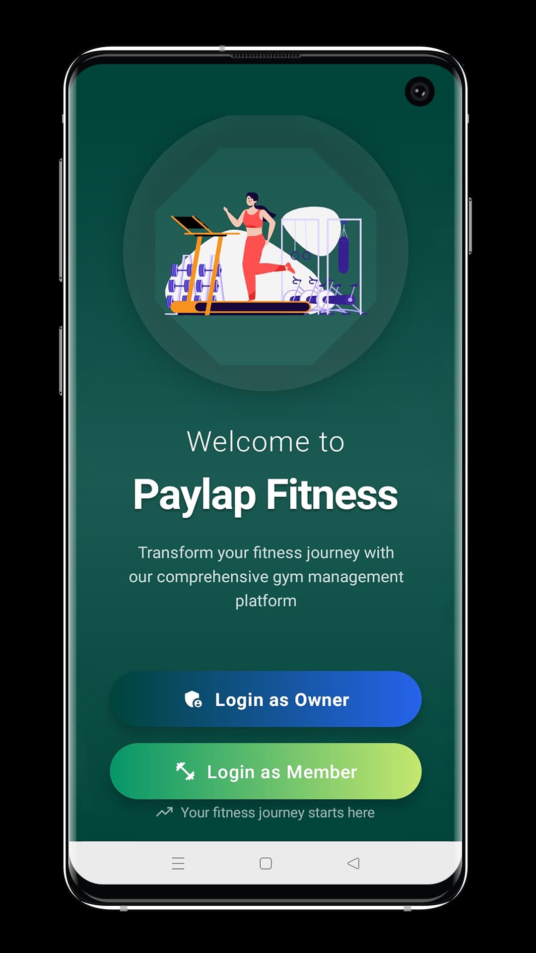 PAYLAP Fitness — Android screenshot 1